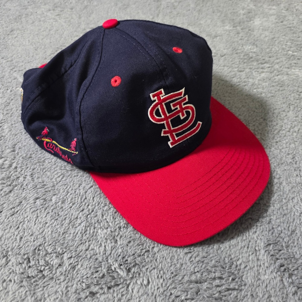 Twins Enterprise Mens OSFA Snapback Hat Navy Red St Louis Cardinals Vintage MLB